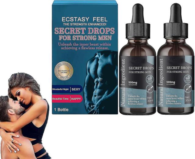 30ml Secret Happy Drops voor sterke mannen - Pleasurepeak Oral Drops, Intimacy Booster Hormonen die gevoeligheid Pleasure verbeteren 2 stuks - 60ml on Productcaster.