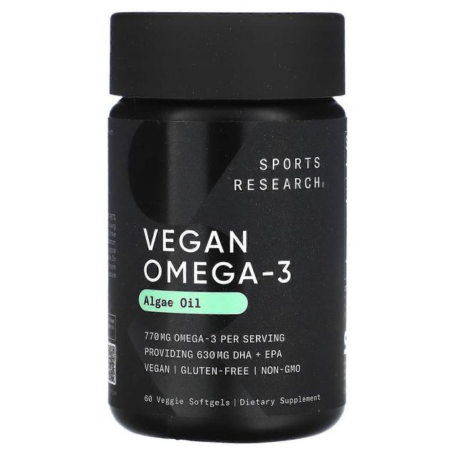 Sports Research Športový výskum, vegánske omega-3, 60 vegetariánskych mäkkých gélov on Productcaster.