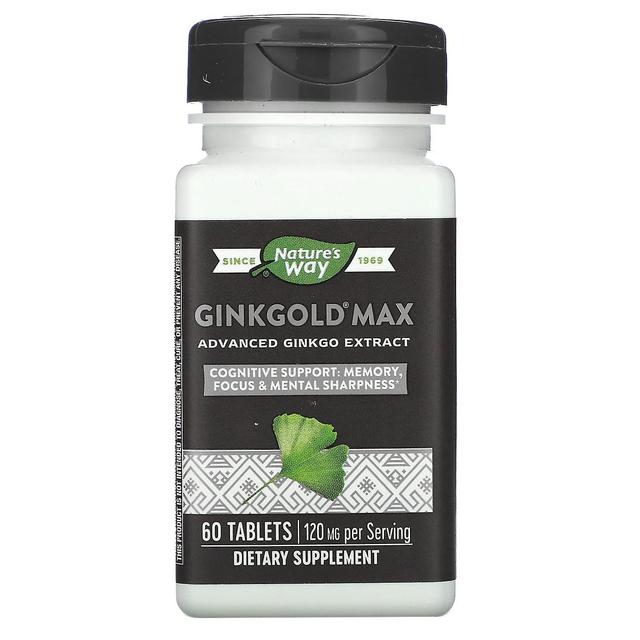 Nature's Way, Ginkgold Max, 120 mg, 60 Tablets on Productcaster.