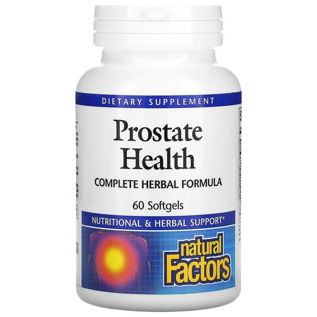 Natural Factors, Prostate Health, Complete Herbal Formula, 60 Softgels on Productcaster.