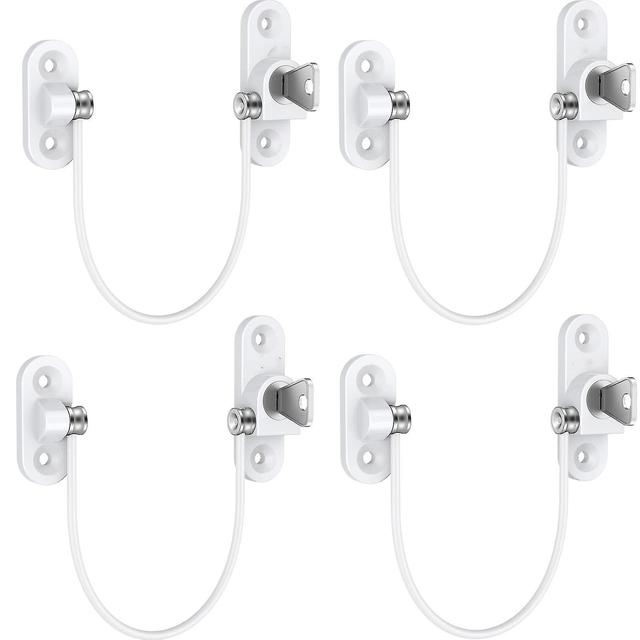 4pcs Enfants Fenêtre Restrictor Serrures Serrure De Fenêtre Upvc Enfant Bébé Sécurité Sécurité Fil Capture avec Clés à Vis Pour Bébé on Productcaster.