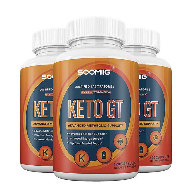 Visgaler Keto Gt Weight Management Fast Fat Burner Digestion Booster Bloating Cleanse And Detox Metabolism Advanced Formula 120capsule-3bottle on Productcaster.