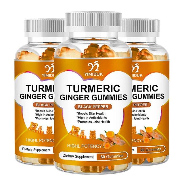 Eccpp Turmeric Curcumin Gummies Nature Tumeric Extract Boosts Skin Health Promotes Joint Health High In Antioxidents 3 Bottles on Productcaster.