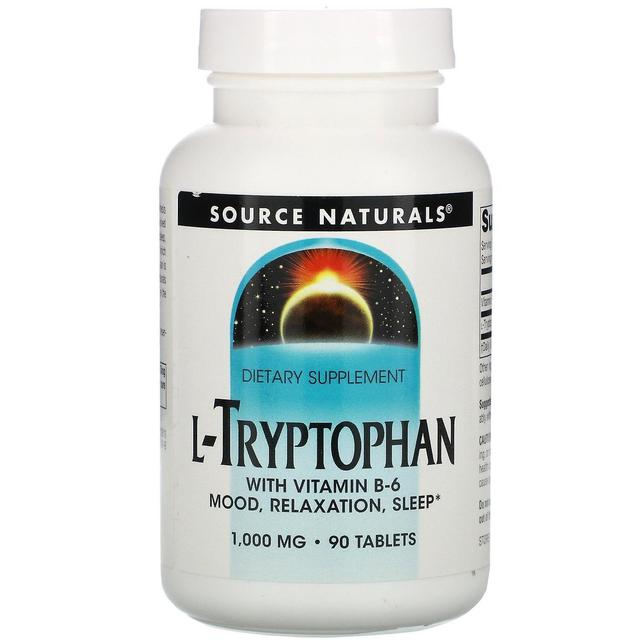 Source Naturals, L-Tryptophan, 1,000 mg, 90 Tablets on Productcaster.