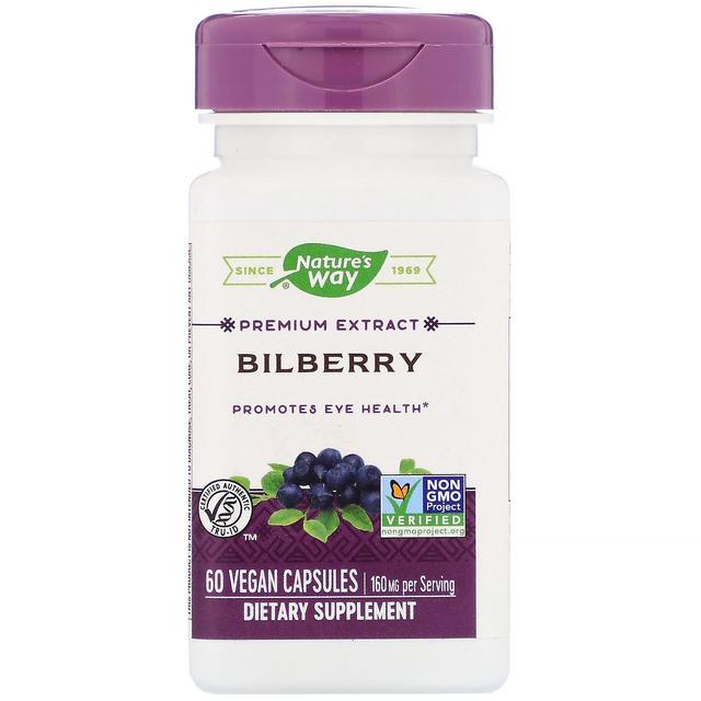 Nature's Way, Bilberry, 160 mg , 60 Vegan Capsules on Productcaster.