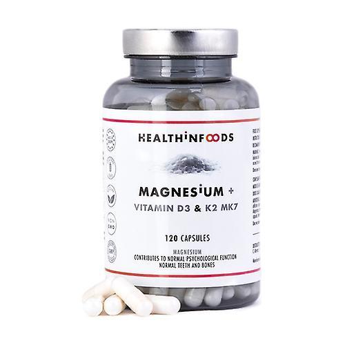 Health in Foods Magnesium- ja D- ja K2 120 -vitamiinit on Productcaster.