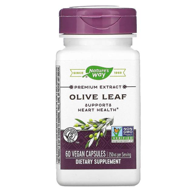 Nature's Way, Premium Extract, Olive Leaf, 250 mg, 60 Vegan Capsules on Productcaster.