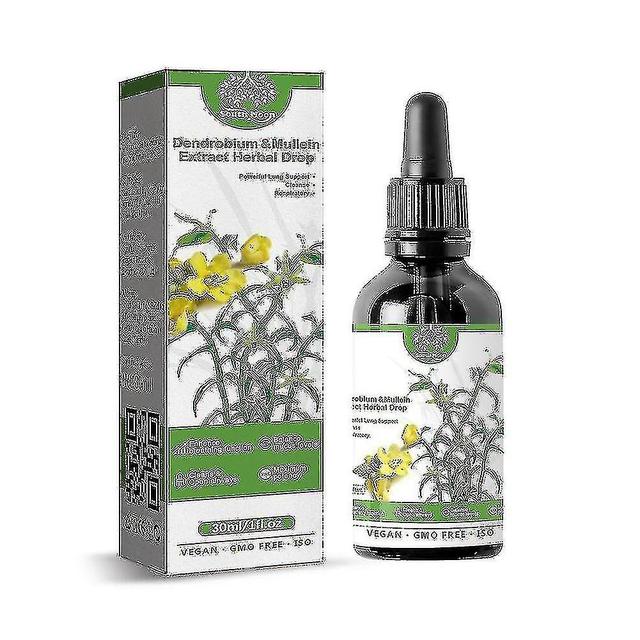 Dendrobium Mullein Extract - Lung Cleanse Respiratory Herbal Drops Colour 1pc on Productcaster.