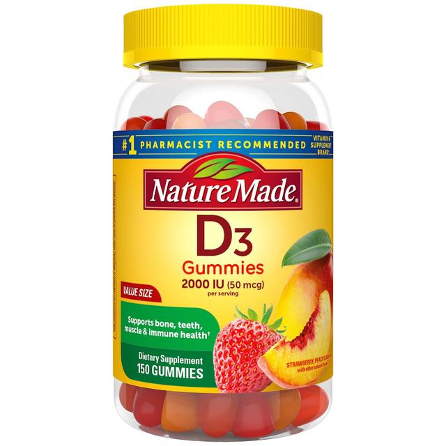 Nature made vitamin d3 2000 iu (50 mcg) gummies, 150 count, value size on Productcaster.