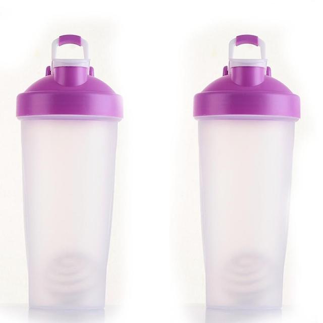 Asen plast protein shake flaske for måltid erstatning shakes &smoothies, drikkevarer, blanding salat Lilla on Productcaster.