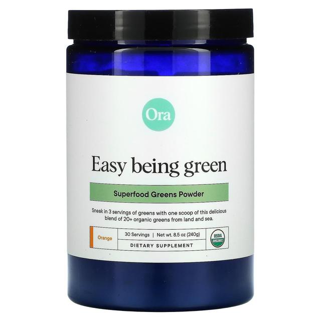 Ora, Easy Being Green, Superfood Greens Powder, Orange, 8.5 (240 g) on Productcaster.