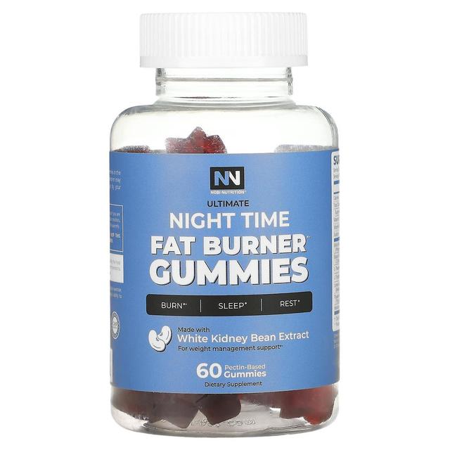 Nobi Nutrition, Night Time Fat Burn Gummies, Raspberry, 60 Pectin Based Gummies on Productcaster.