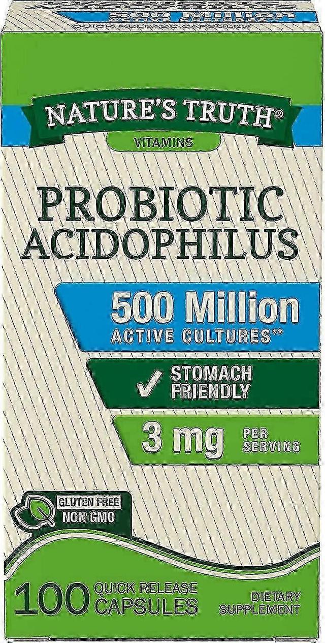 Nature's Truth Natur's Wahrheit probiotische acidophilus, 3 mg, Schnellspannkapseln, 100 ea on Productcaster.