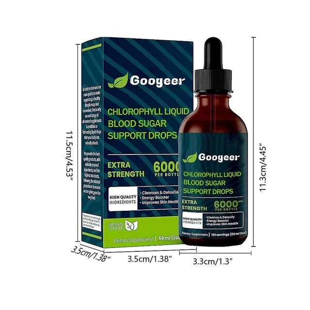 Chlorophyll All-natural Extract Liquid Drops Water Soluble Mint 59ml 6000mg on Productcaster.