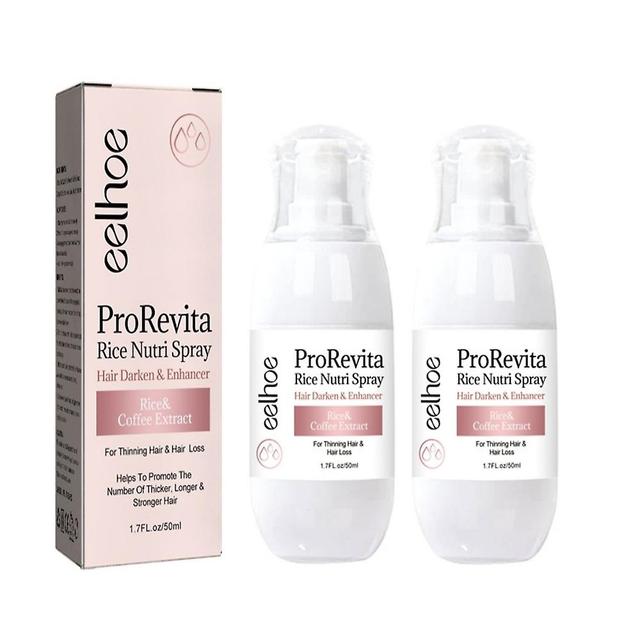 2x Eelhoe Prorevita Rice Nutn Spray Haarverdunkelung & Enhancer Kaffeeextrakt 50ml on Productcaster.