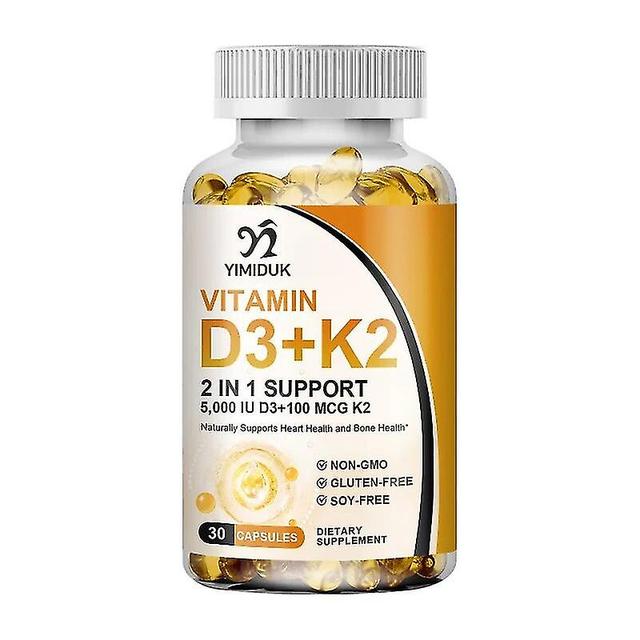 Huamade Vegan Vitamin D3+k2 Capsules 5,000 Iu/100 Mcg Cardiovascular Support, Supports Bone Health Easy To Absorb Joint Health 30pcs on Productcaster.