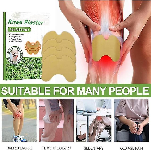 Knee Relief Patches, Warming Knee Plaster With Wormwood Extract, Natural Herbal Knees Arthritis Heat on Productcaster.