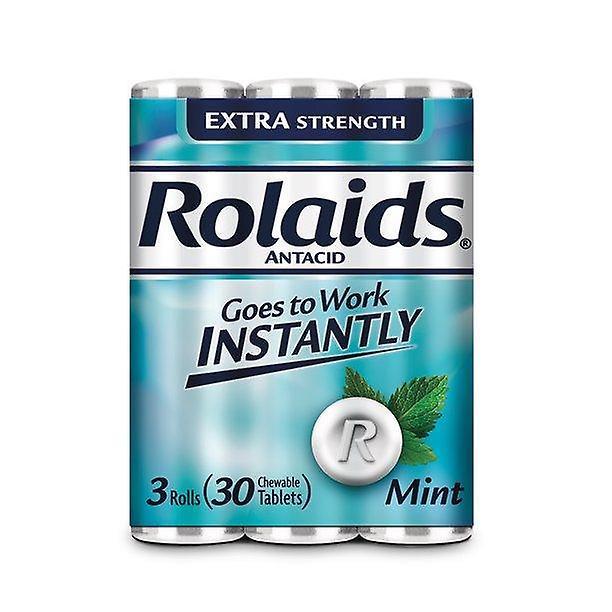 Rolaids 3 roll packar extra styrka tabletter (3 x 10 ct, mynta) on Productcaster.