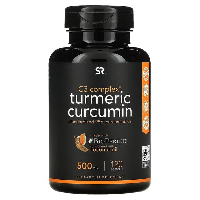 Sports Research, Turmeric Curcumin, C3 Complex, 500 mg, 120 Softgels on Productcaster.