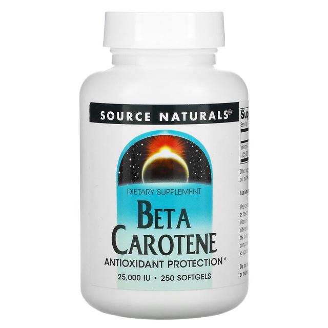 Source Naturals Källa Naturals, Beta Karoten, 25.000 IE, 250 Softgels on Productcaster.