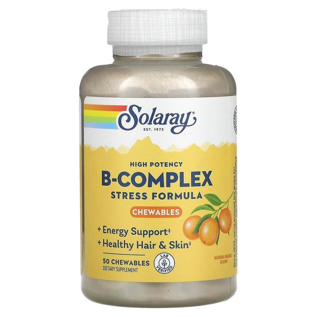 Solaray, High Potency B-Complex, Natural Orange, 50 Chewables on Productcaster.