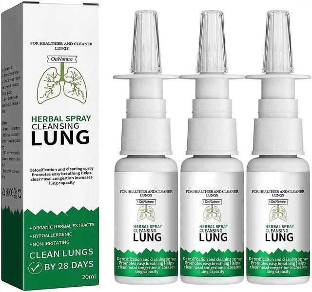 Organic Herbal Lung Cleanse & Repair Nasal Spray Pro,herbal Lung Cleansing Spray,lung Detox Herbal Cleanser Spray,nasal Spray To Relieve Nasal Congest on Productcaster.