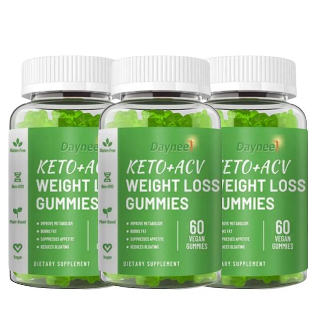 60 Detox Keto Acv vægttab gummies kosttilskud sundhed 3PCS on Productcaster.