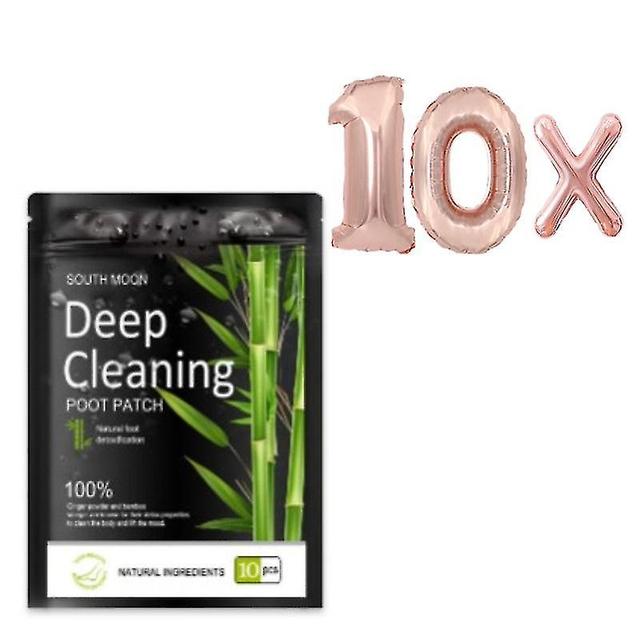 10pack Detox fodplastre til stresslindring Dyb søvn Naturlig rensende toksiner fødder slankende urteplaster hvid on Productcaster.