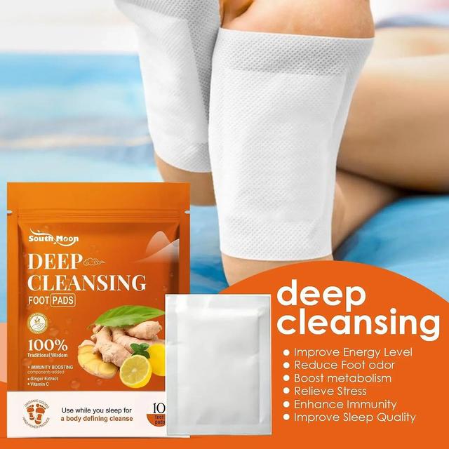 Ninesun 50pcs Ginger Deep Detox Foot Pads Natural Herbal Relief Stress Improve Sleep Cleansing Detox Slimming Foot Care Tool on Productcaster.