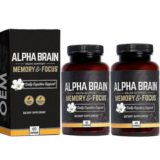 1-3x Alpha Brain Memory & Focus 60 kapslar tillägg för män och kvinnor Au Fast Post on Productcaster.