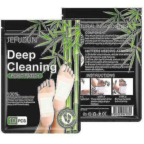 Detox Foot Pads Deep Cleansing Foot Patches W/ Bamboo Vinegar Ginger Powder 10pcs on Productcaster.