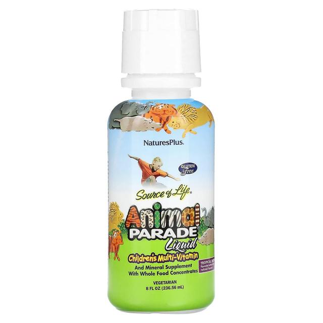 Nature's Plus NaturesPlus, Source of Life, Animal Parade Liquid, Children's Multi-Vitamin, Tropical Berry , 8 fl o on Productcaster.