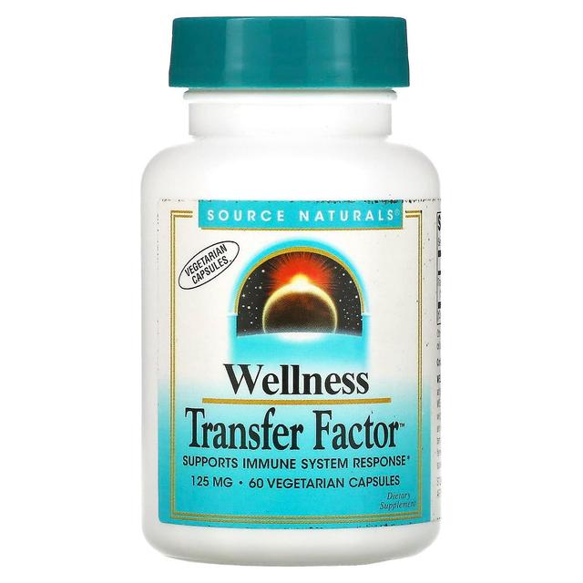 Source Naturals Lähde Naturals, Wellness Transfer Factor, 125 mg, 60 kasvissyöjäkapselia on Productcaster.