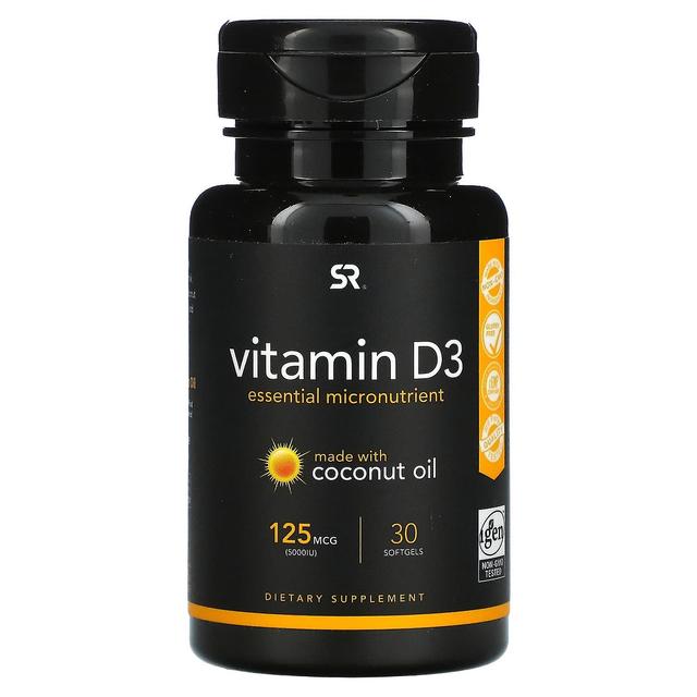 Sports Research, Vitamin D3, 125 mcg (5,000 IU), 30 Softgels on Productcaster.