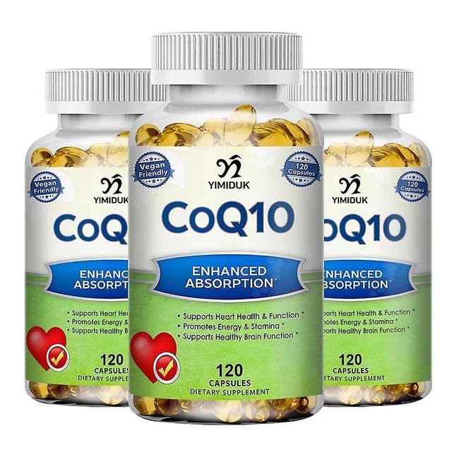 Eccpp High Absorption Coenzyme Coq10 Soft Capsule Heart Health & Energy Production Cardiovascular & Cholesterol Health 3 Bottles 120 pcs on Productcaster.