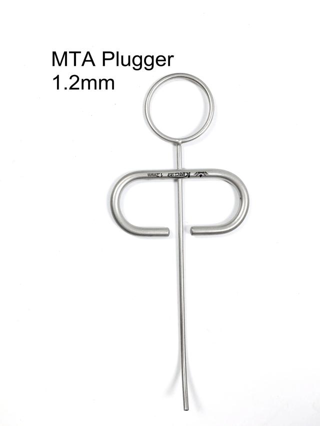 Atuto Dental Ss Powder Mta Plugger Applicator Bone Implant Collector Scraper Graft Injector Syringe Carrier Curved Head 1.2mm X5pcs on Productcaster.