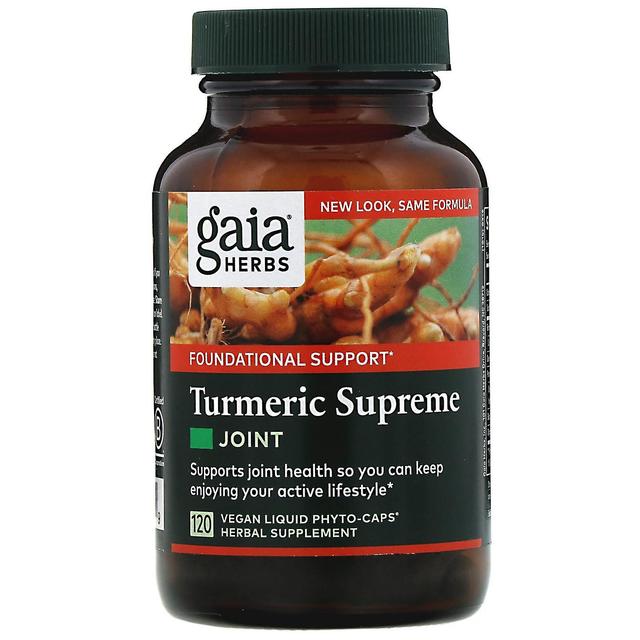 Gaia Herbs, Cúrcuma Suprema, Articulação, 120 Phyto-Caps Líquidos Veganos on Productcaster.