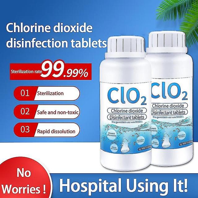 1tablet = 1l Disinfectant 100/200pcs Clo2 Chlorine Dioxide Effervescent Tablets Healthy Antibacterial Disinfection Tablet on Productcaster.