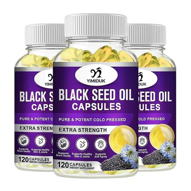 Sofirn Black Seed Oil Capsules - Supports Hair, Skin, Respiratory, Digestive, Improves Overall Health 3 Bottles 60 PCS on Productcaster.