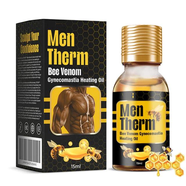 Men Therm Bee Venom - 15ml Gynecomastia Heating Oil, Men Therm Bee Venom Oil, Can Help Strengthen The Chest Muscles 1pcs on Productcaster.