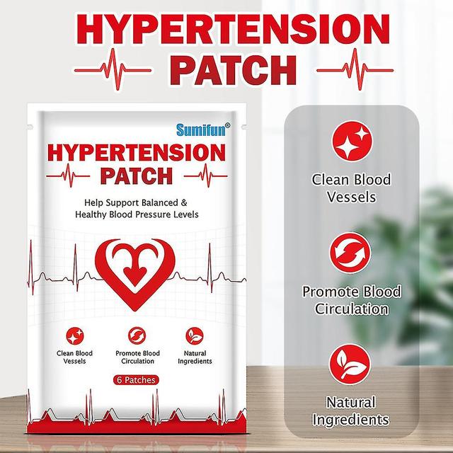 unbrand Qian 6/30/60pcs New Hypertension Treatment Patch Clean Blood Vessel Care Sticker Reduce High Blood Pressure Herbal Plaster 6pcs in 1bag on Productcaster.