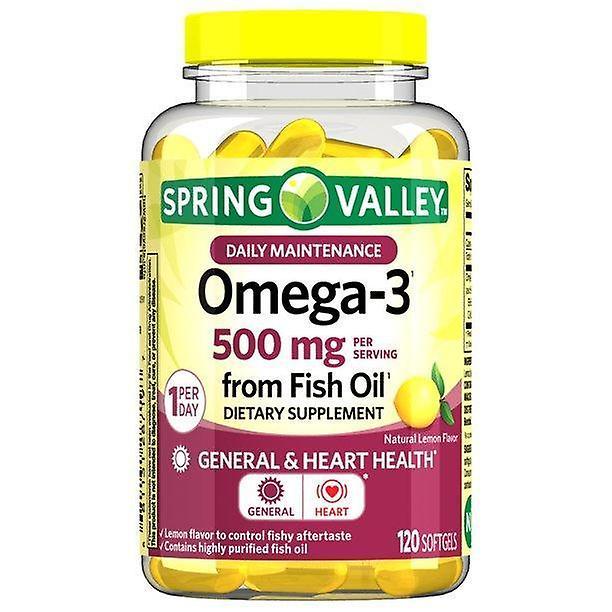 Spring Valley Wiosenny olej rybny omega-3† softgels, 500 mg, 120 zliczanie on Productcaster.