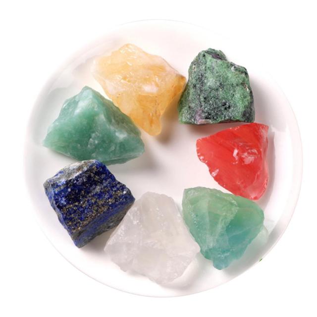 Natural Diffuser Stone Chakra Therapy Starter Collection Healing Crystal Stone Kit 7 Raw Stones Colorful Gemstones For Healing Meditation Chakra Balan on Productcaster.