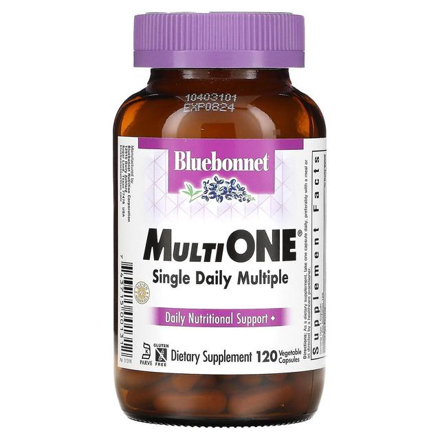 Bluebonnet Nutrition, MultiOne, Single Daily Multiple, 120 Vegetable Capsules on Productcaster.