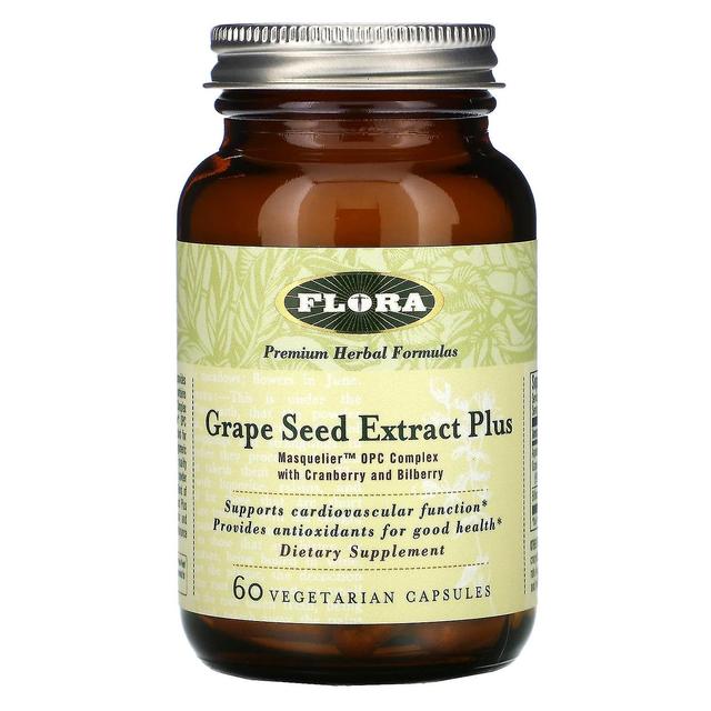 Flora, Grape Seed Extract Plus, 60 Vegetarian Capsules on Productcaster.