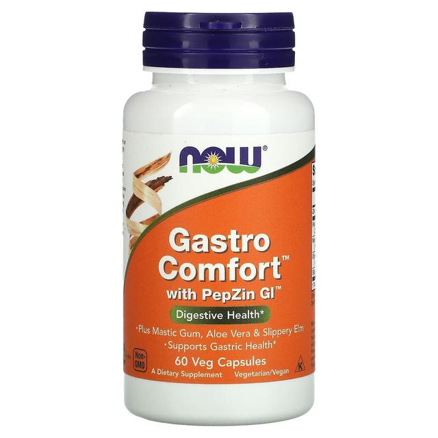 NOW Foods, Gastro Comfort con PepZin GI, 60 cápsulas vegetales on Productcaster.