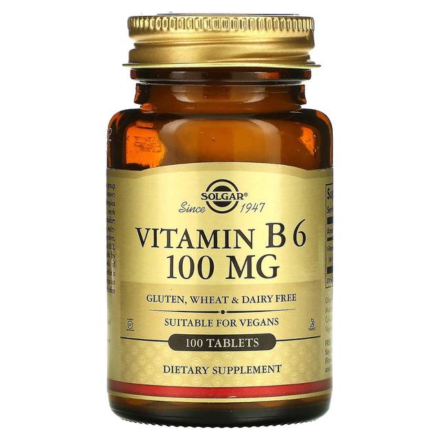 Solgar, Vitamina B6, 100 mg, 100 Comprimidos on Productcaster.