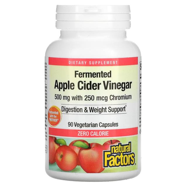 Natural Factors, Fermented Apple Cider Vinegar, 500 mg, 90 Vegetarian Capsules on Productcaster.