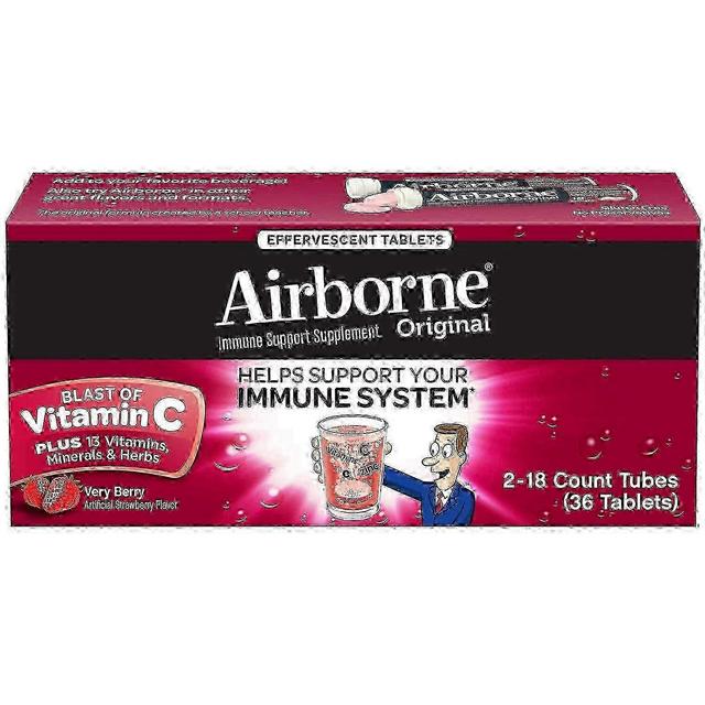 Airborne effervescent tablets pack, orange, 36 ea on Productcaster.