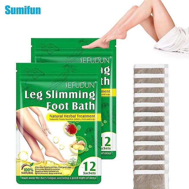 Coscelia 12pcs/bag Ginger Herbal Stovepipe Foot Bath Bag Detox Powder Foot Itching And Dampness Insomnia Legs Fat Reduction Health Care on Productcaster.